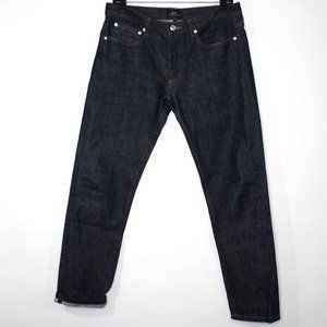 APC A.P.C. Men 31 x 29 Selvedge Petite New Standard Raw Slim Straight Jeans O760